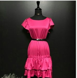 🌟HOLD🌟COLLECTIVE Pink Ruffle Dress(Sz L)